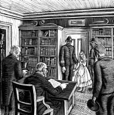 wood-engraving print: The Magistrate for The Runaway